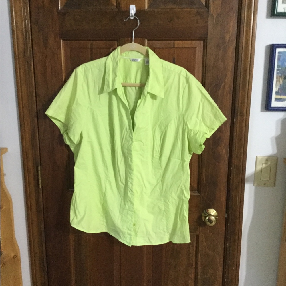 Pale lime green, princess seams